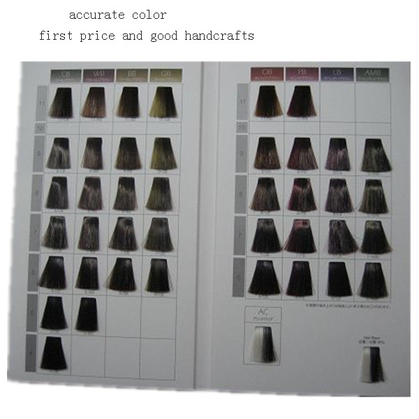 strip swatches hair color catalogue